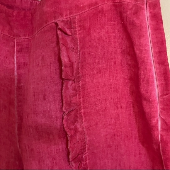 MALOKA: Frills & Thrills High Waisted Linen Shorts, Size M - Picture 8 of 13